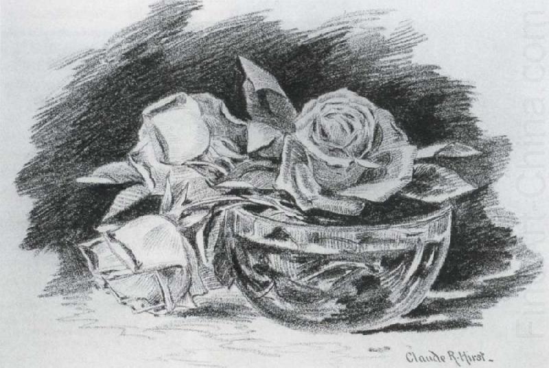 Roses in a Bowl, Hirst, Claude Raguet